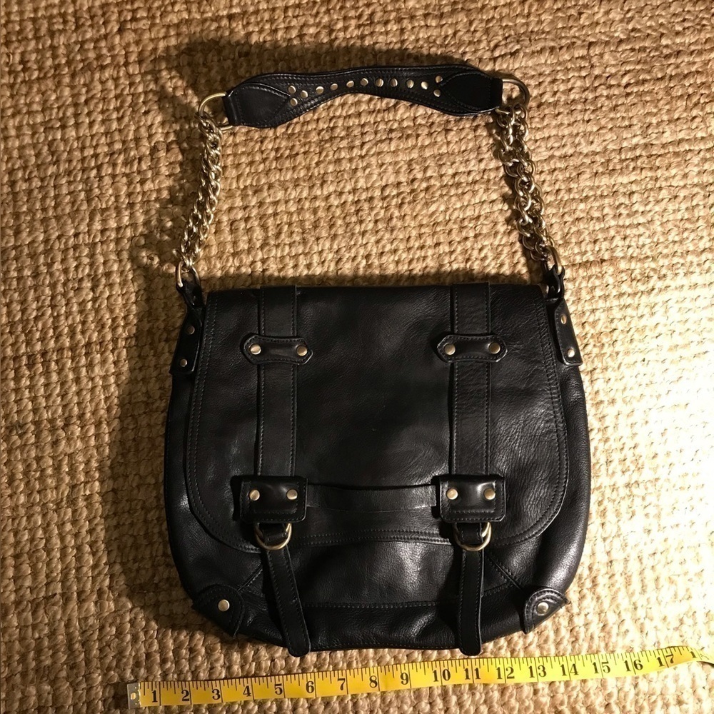sabina New York black purse/ messenger/ saddle/ shoulder bag.